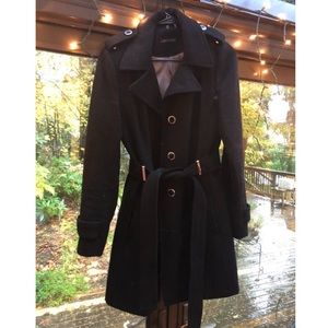 Calvin Klein belted wool coat